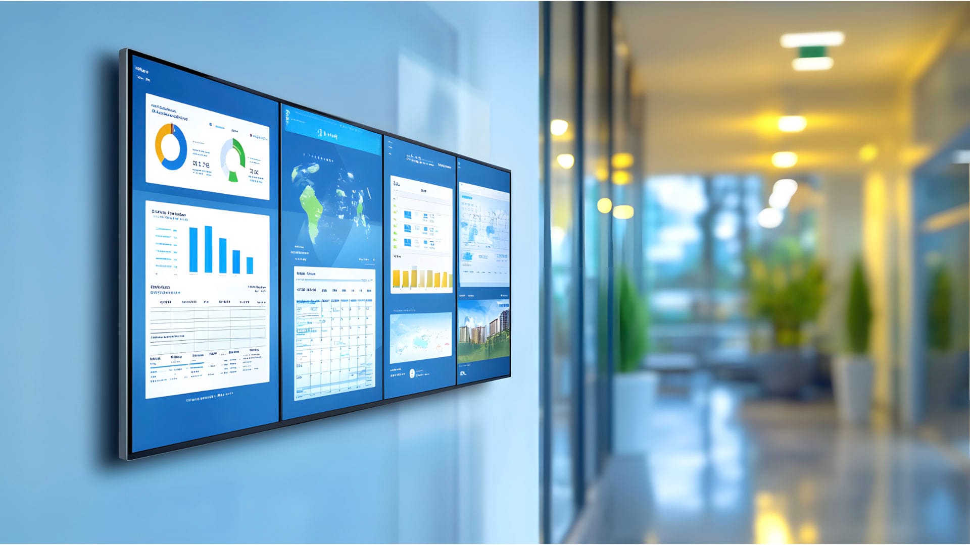 Moderne Datenvisualisierung in einem Büro