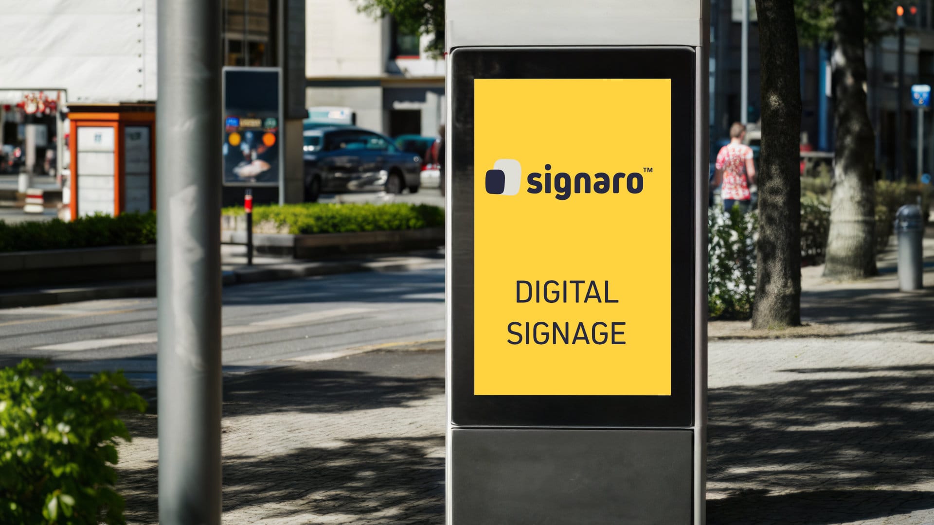 Digitale Beschilderung im Stadtbild