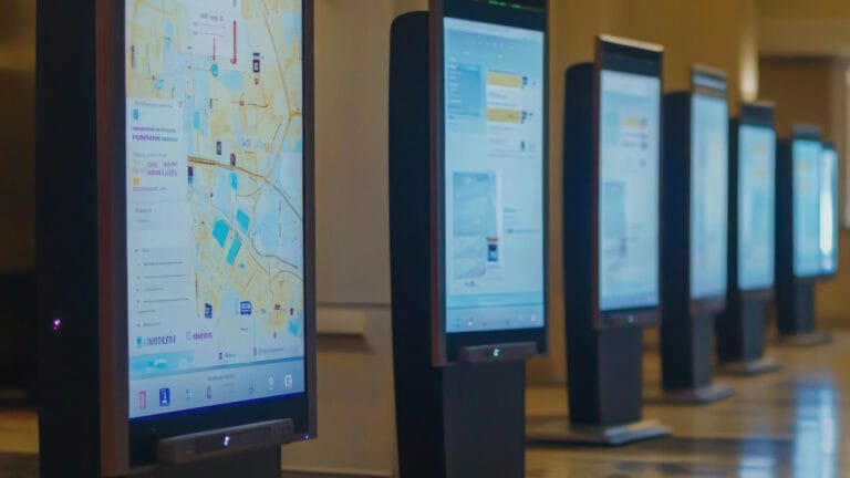 Start 49 Interaktive Informationsbildschirme in Reihe